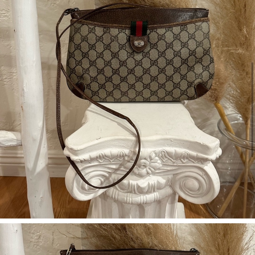 Gucci Brown and Cream Crossbody Bag